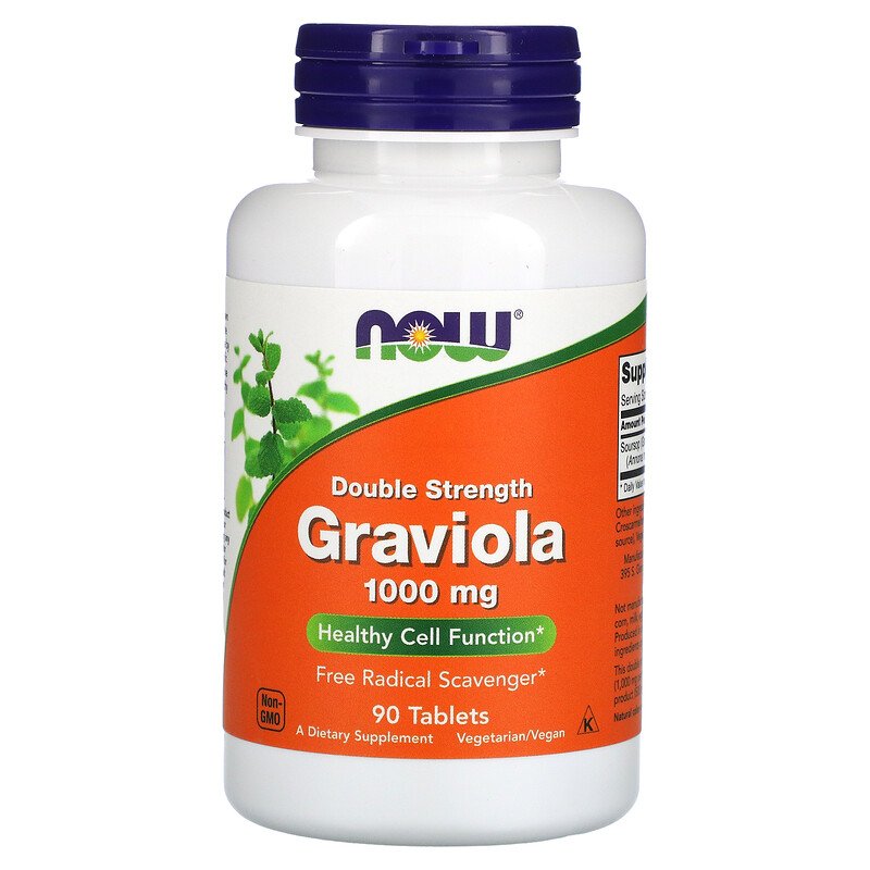 Graviola 1000mg, Duple snage, - 90 tableta ,Now Foods-USA