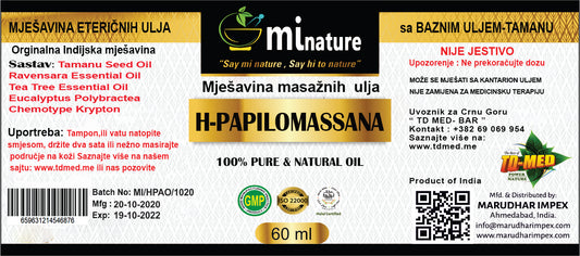 H-PAPILOSAMA kapi,60ml,mješavina ulja, Indija