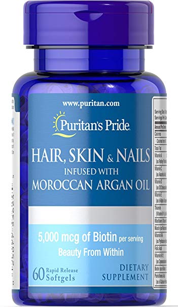 HAIR,SKIN& NAILS obogaćeno sa ARGAN uljem,Biotinom  i Preslicom/ 60 kapsula