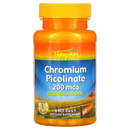 Hrom Picolinat-Chromium Picolinate, 200 mcg, 60 Tablets Thomson USA