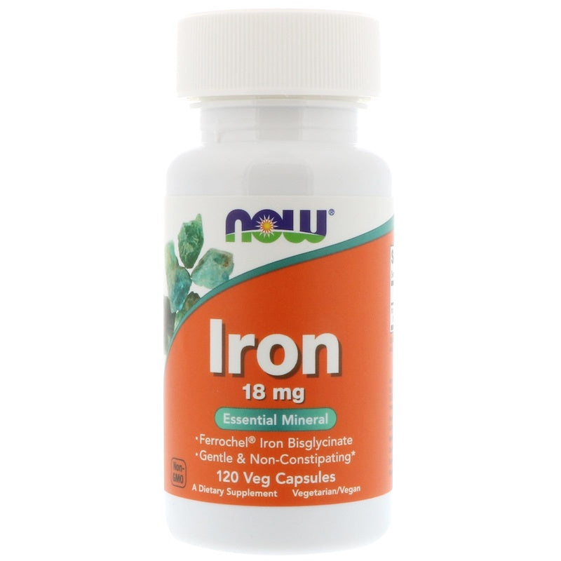 Iron 18mg-120 caps,Gvožđe-Ferrochel Bisglicinat , Now Foods USA