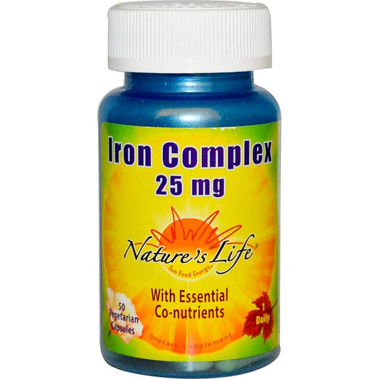 Iron Complex, 25 mg, 50 Veggie Caps.Nature's Life-USA
