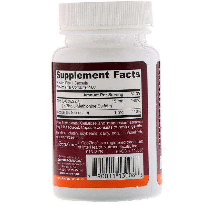 CINK-Zinc Balance - 100 kapsula ; Cink Sulfat sa Bakrom; Jarrow Formulas, USA