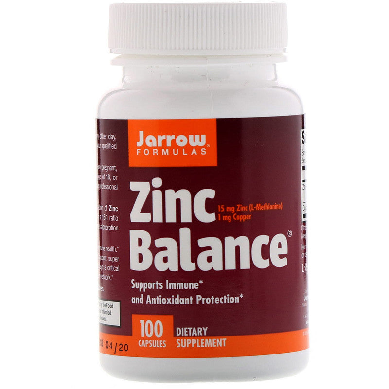 CINK-Zinc Balance - 100 kapsula ; Cink Sulfat sa Bakrom; Jarrow Formulas, USA