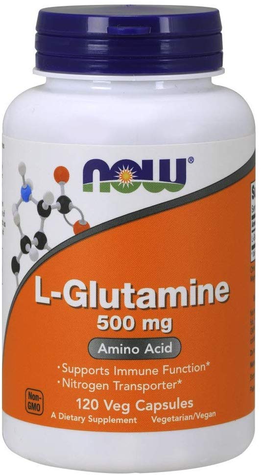 L-Glutamin, 500 mg, 120 Veg kapsula,Now Foods-USA