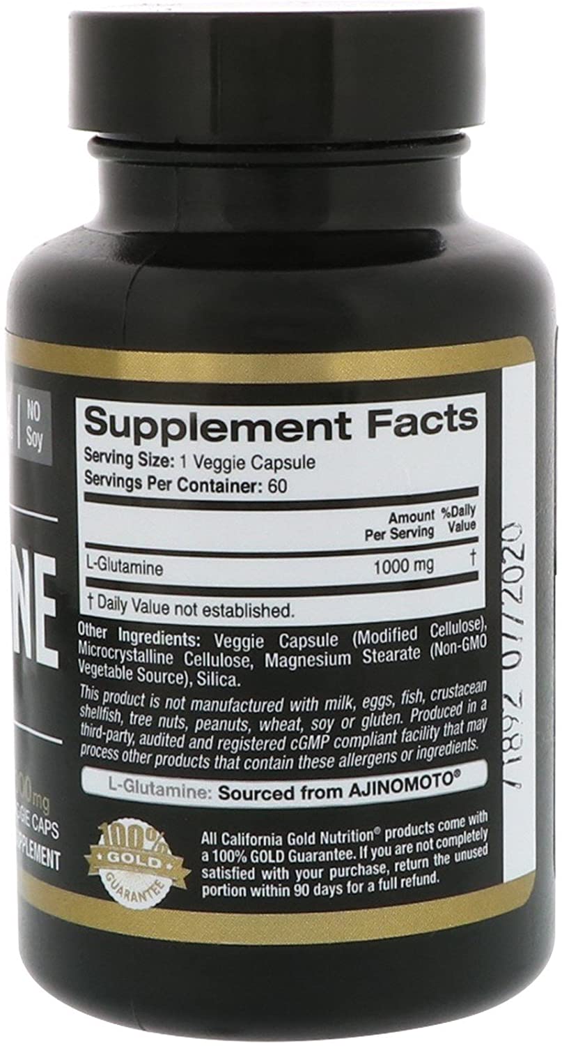 L-Glutamine 1000mg ,60 kapsula ,California GOLD Nutrition USA