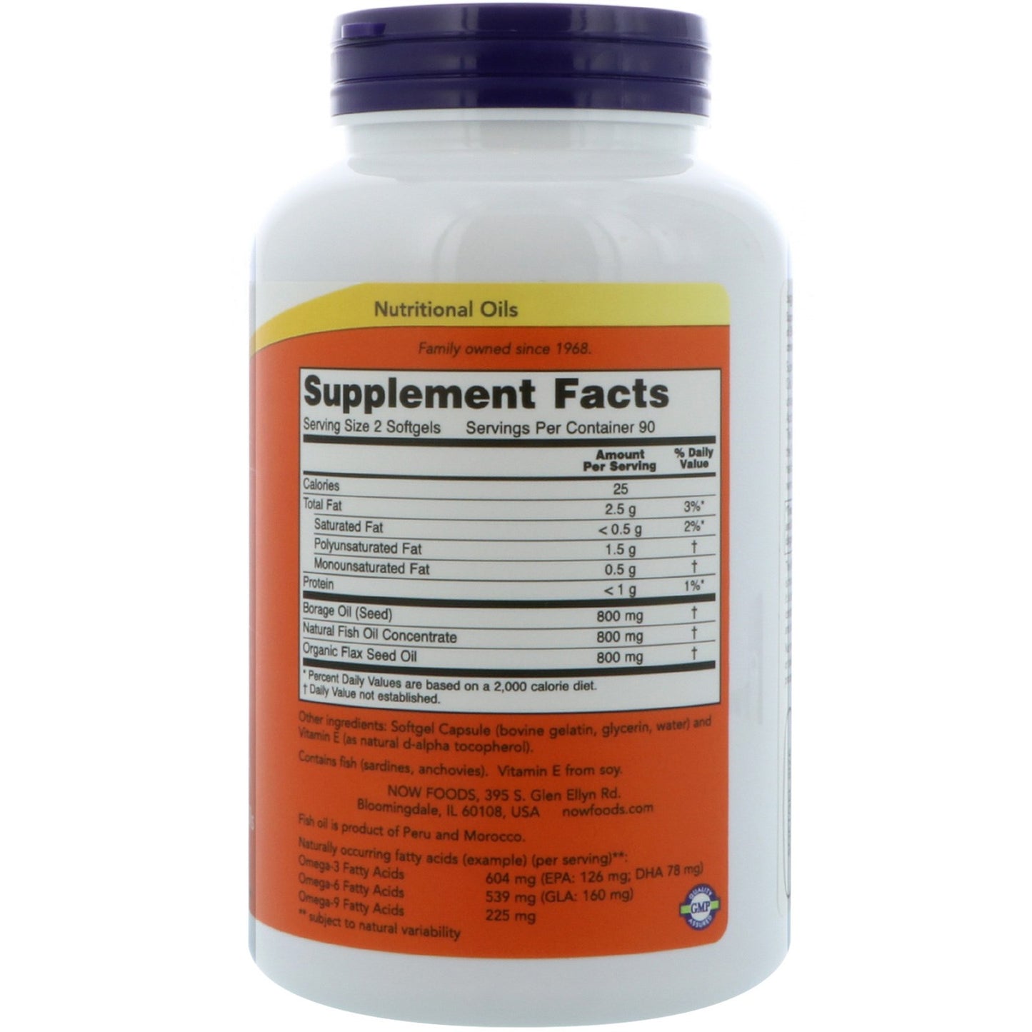 Super Omega 3-6-9, 1200 mg, 180 Softgels (Now Foods)