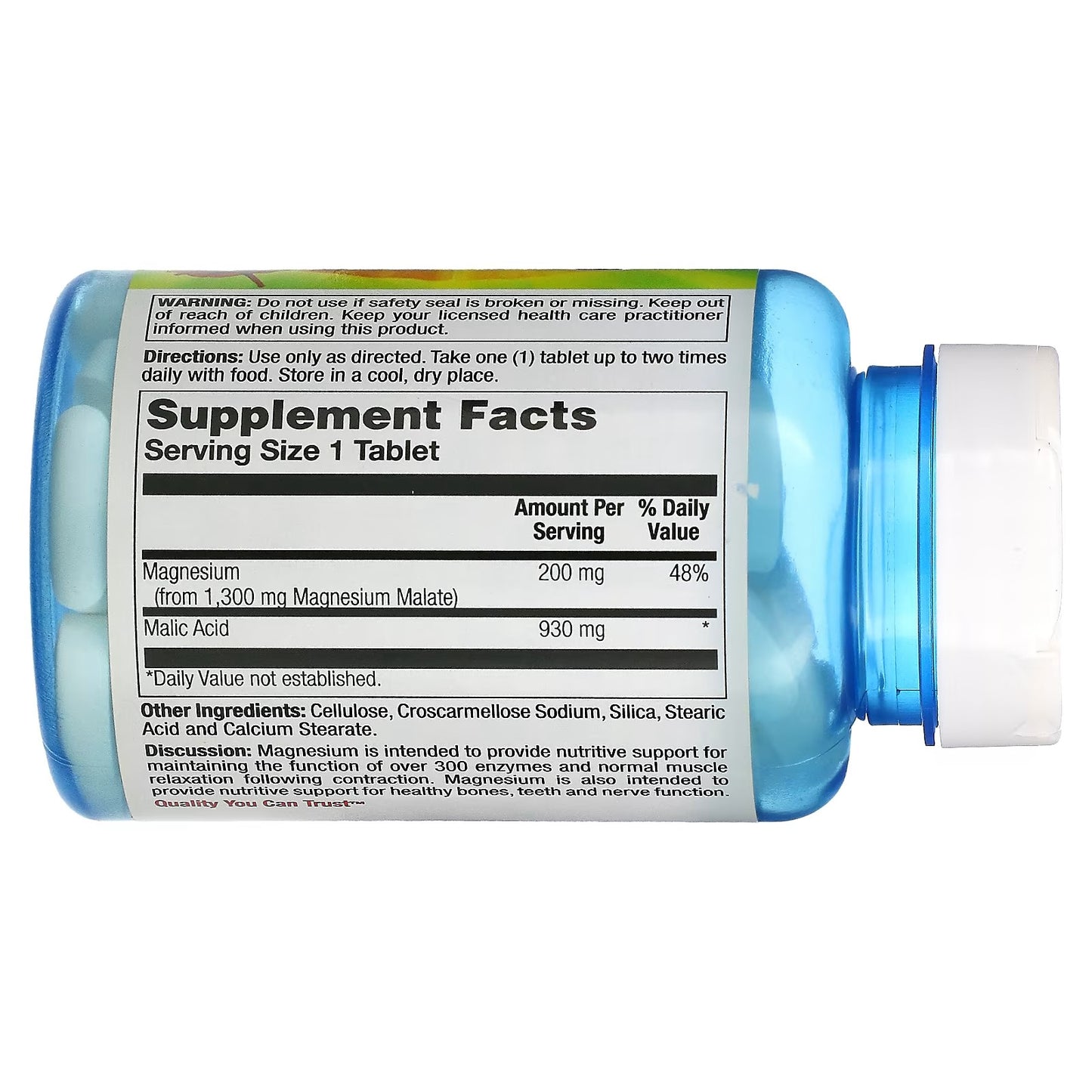 Magnesium Malate, 1,300 mg sa Jabučnom kiselinom, 100 tab.-Nature's Life USA