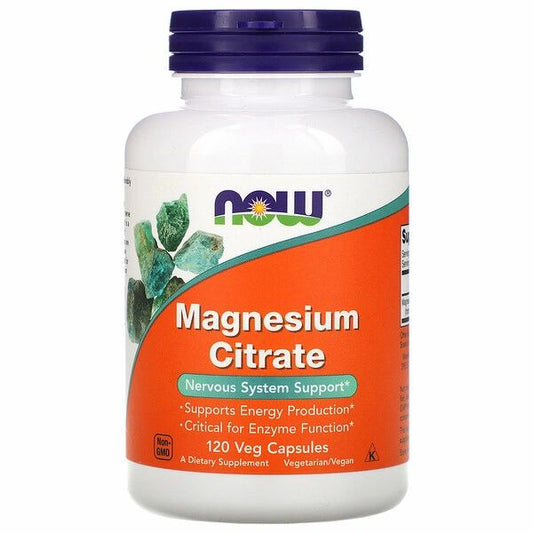 Magnesium Citrate 400mg, 120 Veg Capsules NOW Foods