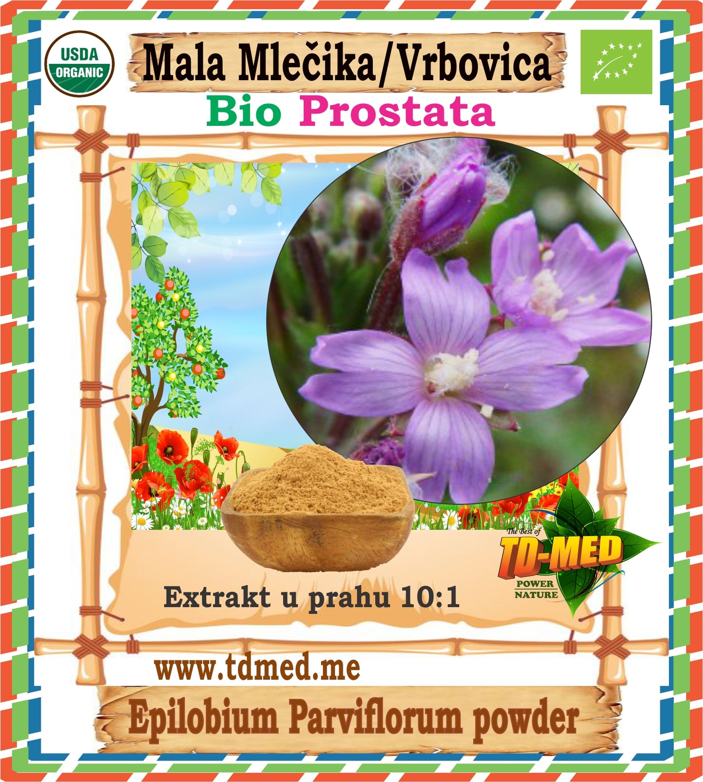 Mala MLEČIKA,Vrbovica,EPILOBIUM Extrakt u prahu10:1 -100g, Origin Kina