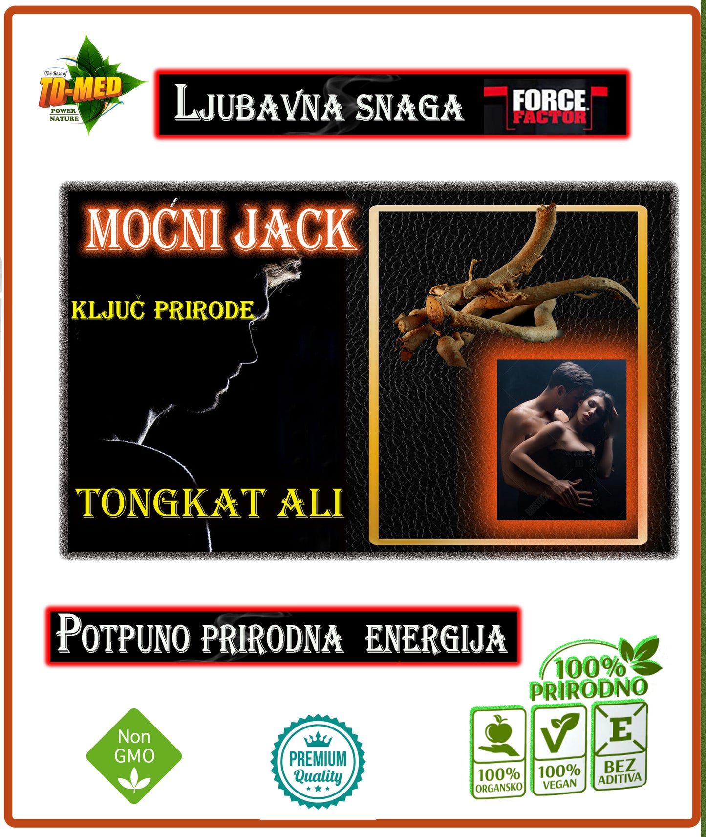 Tongkat Ali - MOĆNI DŽEK 100g Original Indija