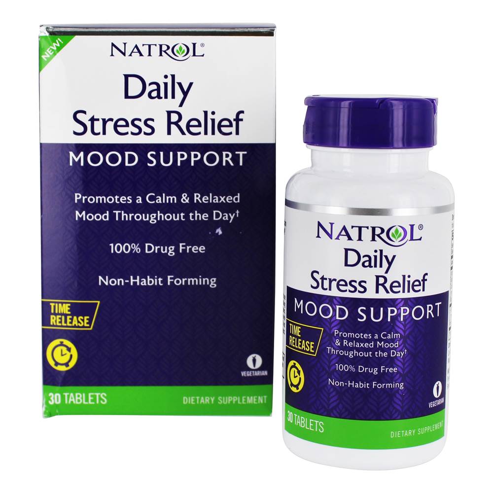 Ublažavanje stresa, oslobađanje tokom dana. 30 tableta-NATROL USA