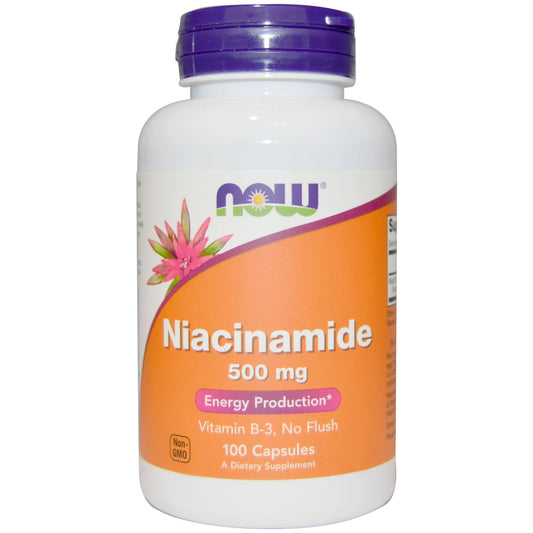 Niacinamide-Vitamin B3 500mg-100 kapsula,Now Foods,Za vaš nervni sistem i energiju,manji umor i za bolje psihičke funkcije i kožu