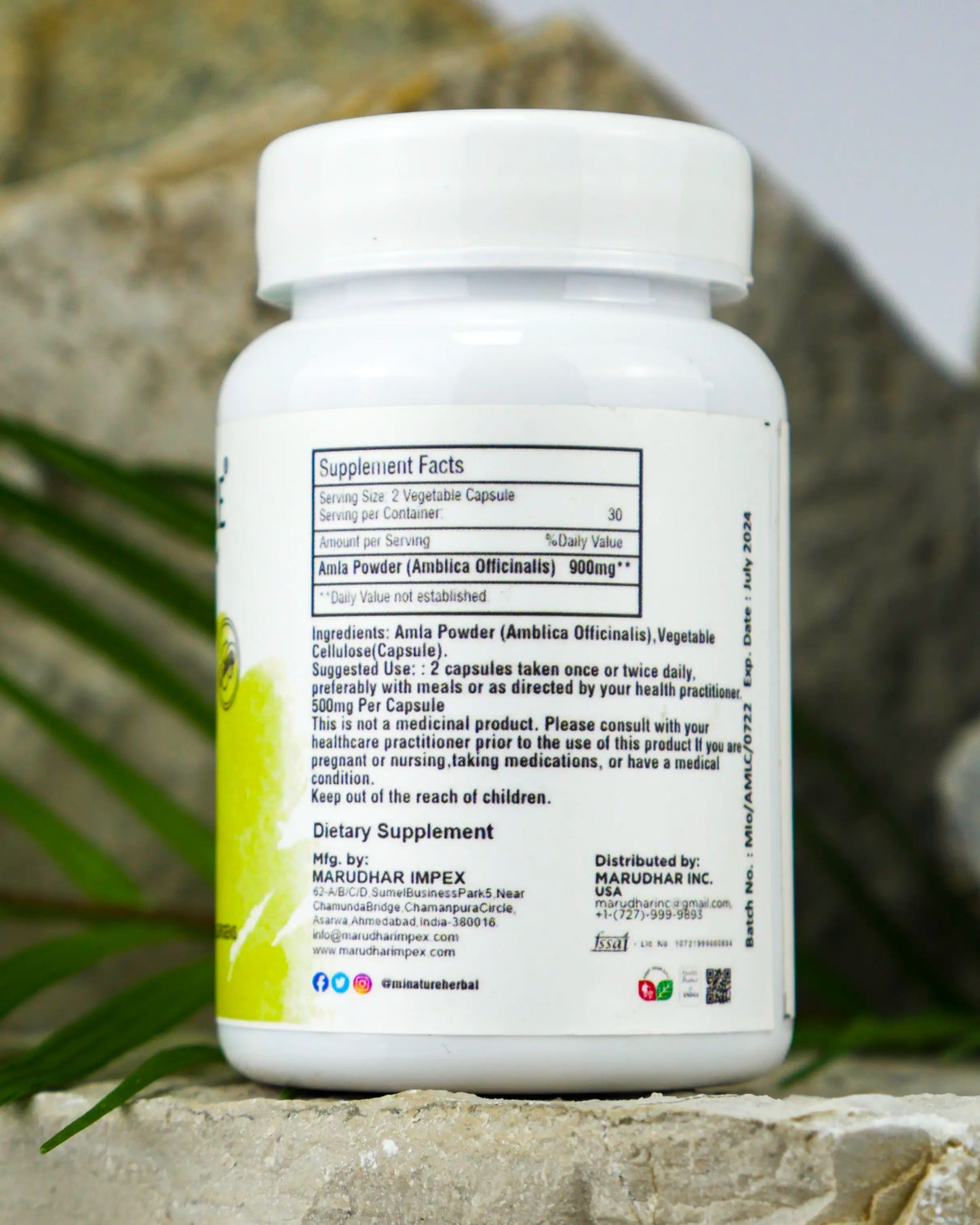 Amla 500mg Organik ,60 kapsula- Mi Nature Indija Original