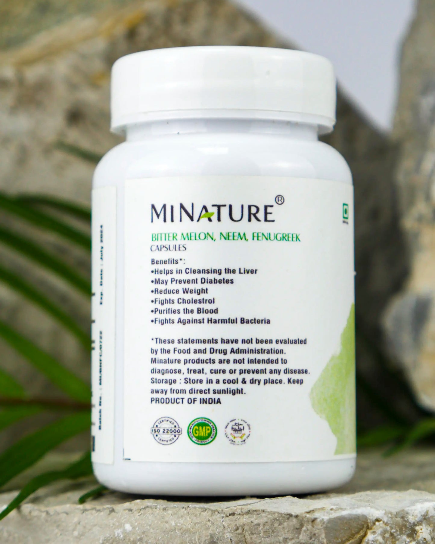 Bitter Melon(Gorka Dinja),+ Neem, Fenugreek(Piskavica) MIX u jednoj kapsuli,60 kaps.Mi Nature Indija original,za metabolizam glukoze i bolje varenje i slično....