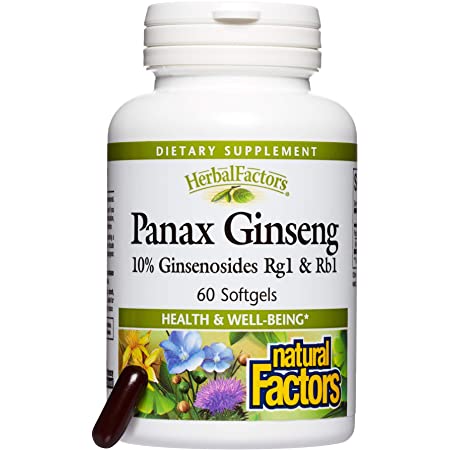 Panax Ginseng, 60 mekih kaps.,Natural Factors,USA