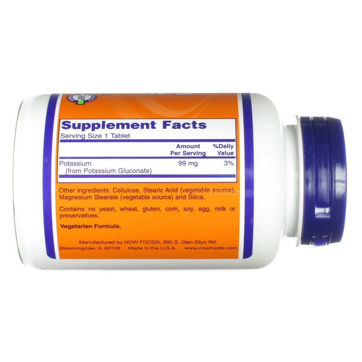 POTASIUM GLUCONATE ,Kalijum Glukat-99 mg, 250 tableta, Now Foods USA