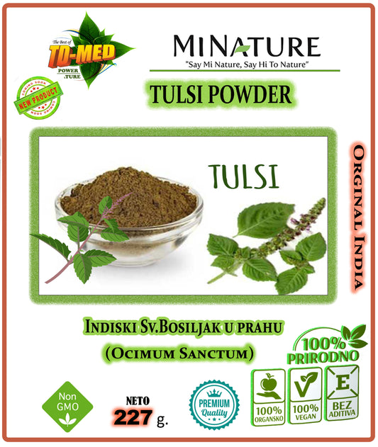 TULSI -Indiski Sv. Bosiljak u prahu 227g,Organic Indija Mi Nature