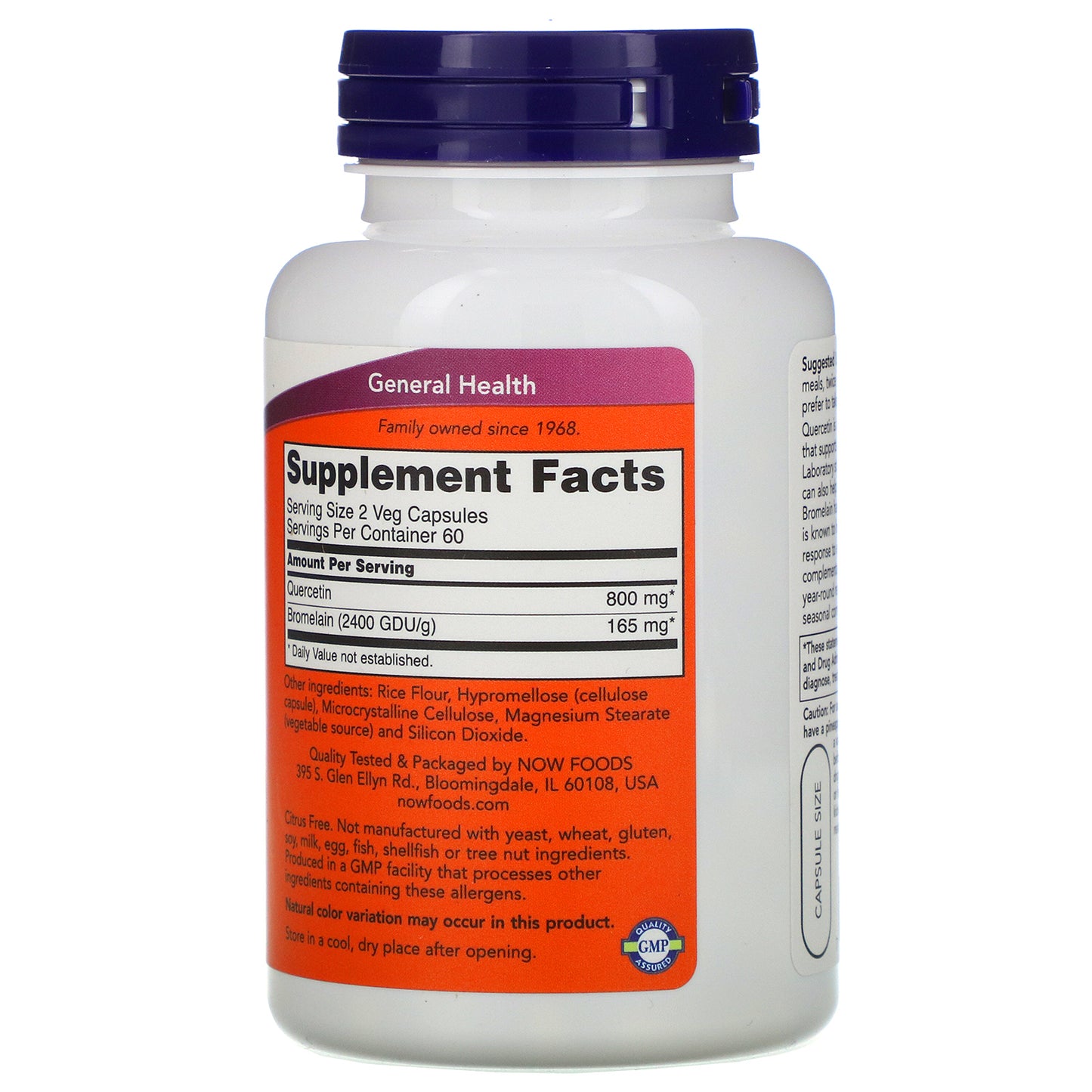 Quercetin sa Bromelain,120 caps,Now Foods