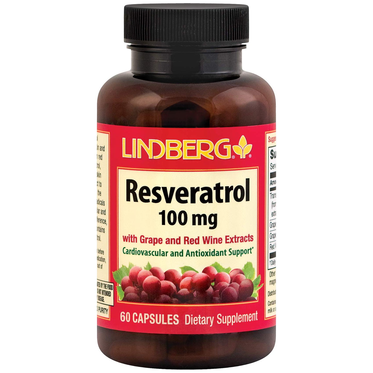 Resveratrol 100mg,60 caps-brzog oslobadjanja sa ekstraktom grožđa i crnog vina-LINBERG USA