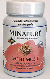 Safed Musli Extract 450mg 60 caps.Original Indija Mi nature