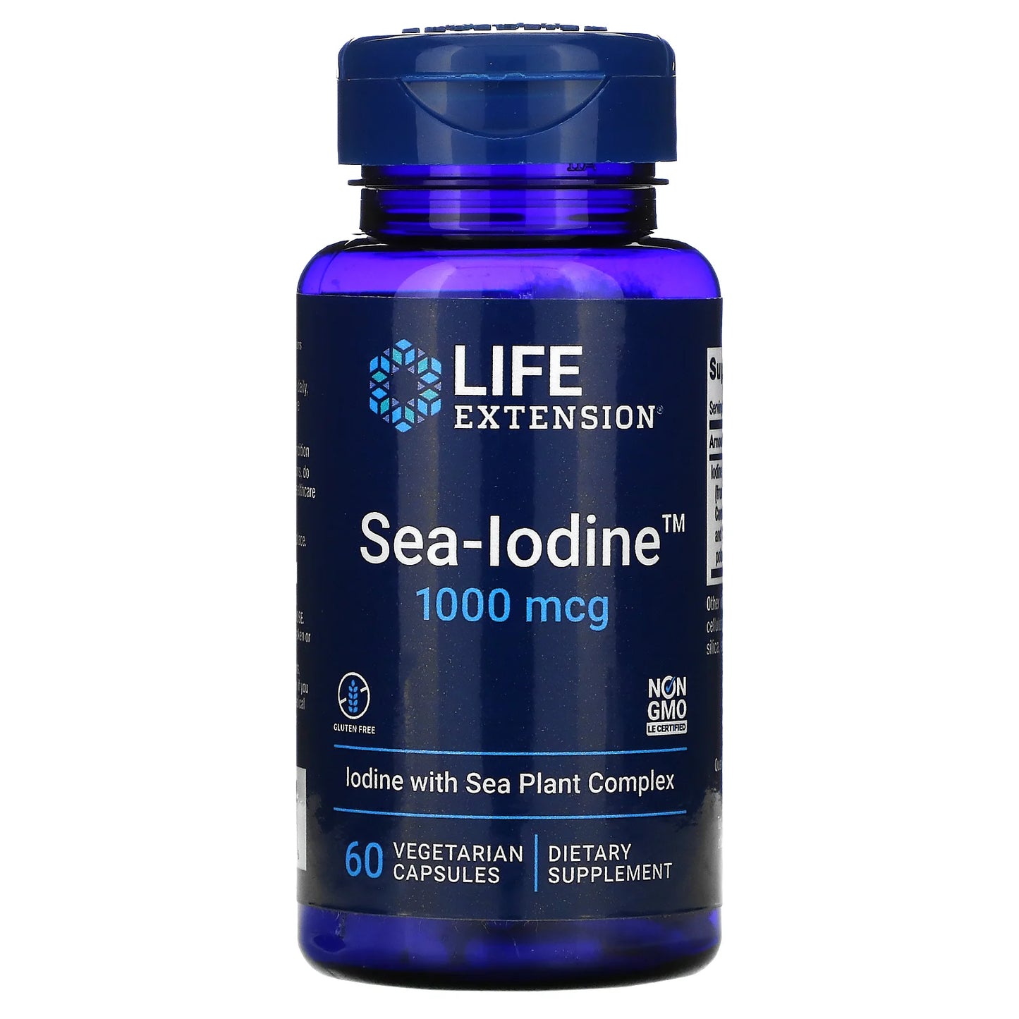 Sea Iodine,Morski jod kapsule +Kalijum Jodid i extrat joda iz morske alge 1000mcg,Life Extension USA; Bitno za štitnu žlezdu,dermatološke probleme i pomoć kod efekata izlaganja radijaciji