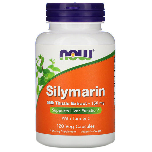 Silymarin-Silimarin (Milk Thistle Extract) +Kurkuma(Turmeric), 150 mg, 120 Veg Caps.;Now Foods USA