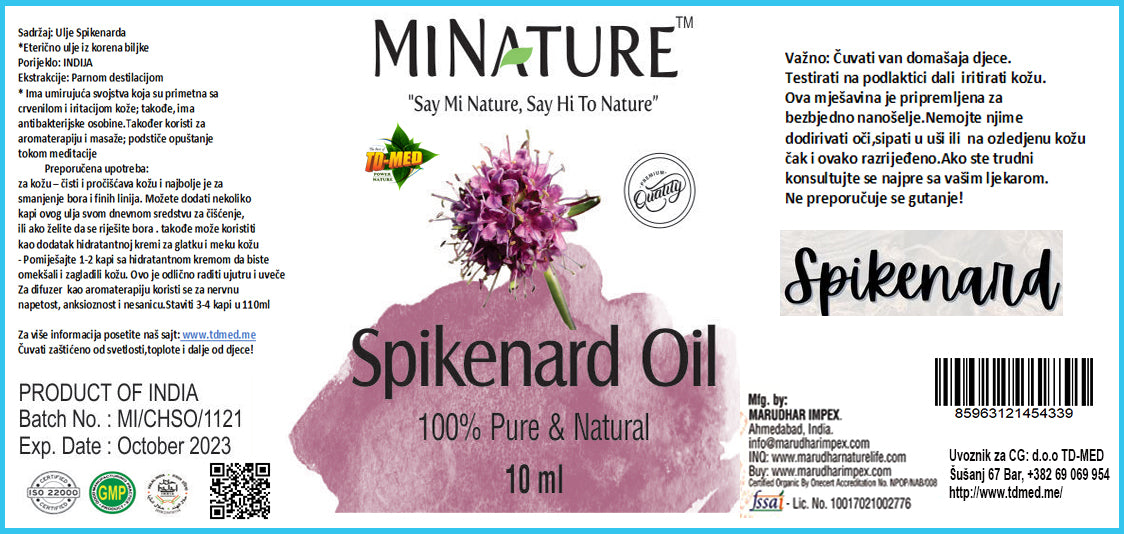 Spikenard oil 10ml ,Marudhar- Original  Indija
