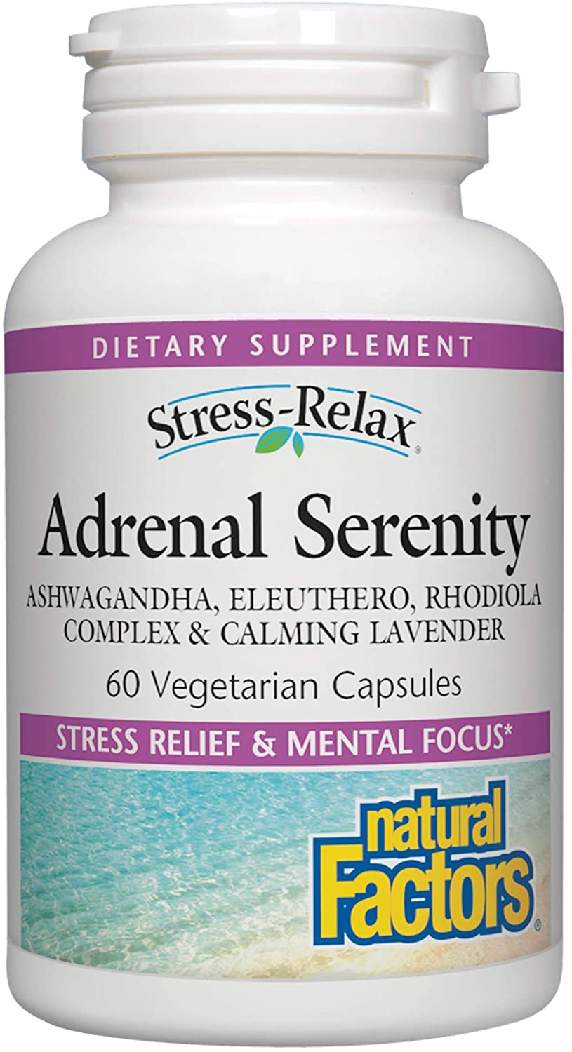 Stres-Relax, Adrenal Serenity, 60 veg. kaps, Natural Factors USA