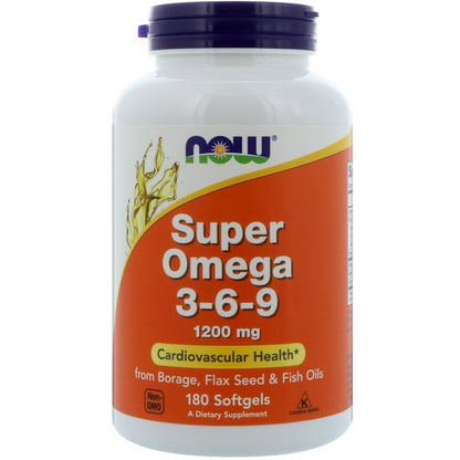 Super Omega 3-6-9, 1200 mg, 180 Softgels (Now Foods)