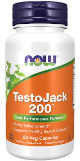 TestoJack 200 -  Ekstra snaga 60 caps.,biljne kapsule,NOW Foods