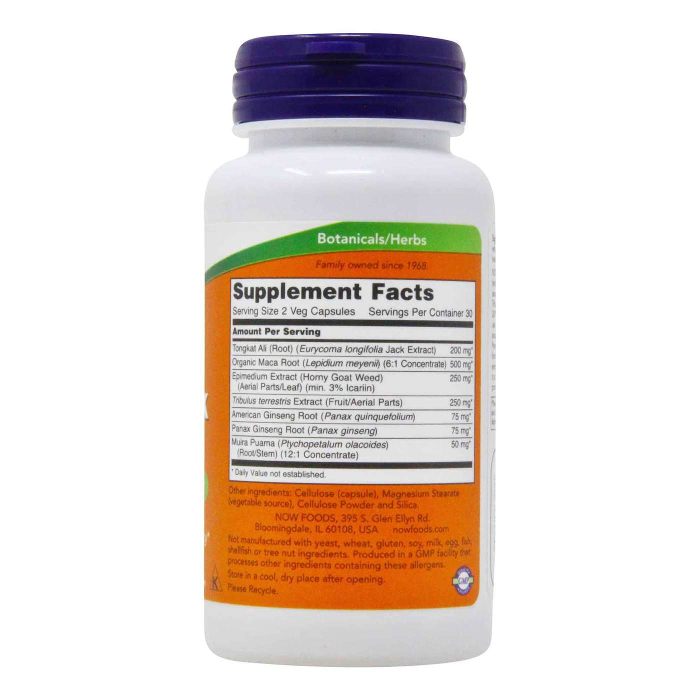 TestoJack 200 - Ekstra snaga 60 caps.,biljne kapsule,NOW Foods