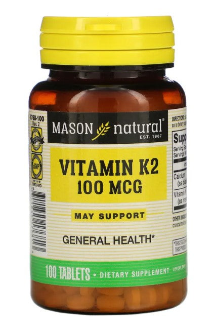Vitamin K2 100mcg -100 tableta , Mason Natural USA