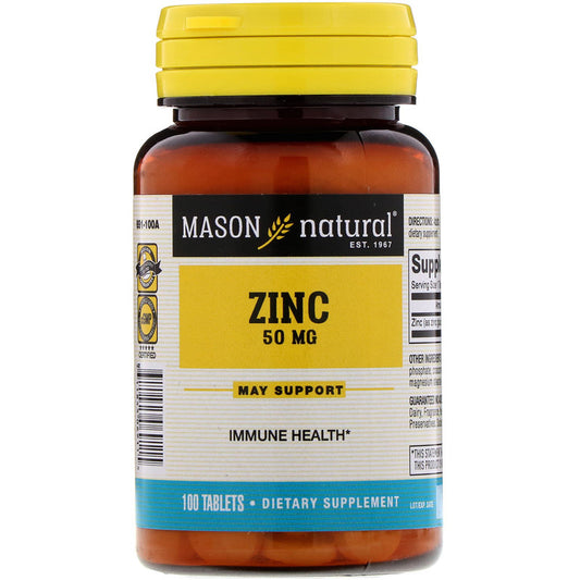 Cink, 50 mg, 100 tableta, Mason Natural USA