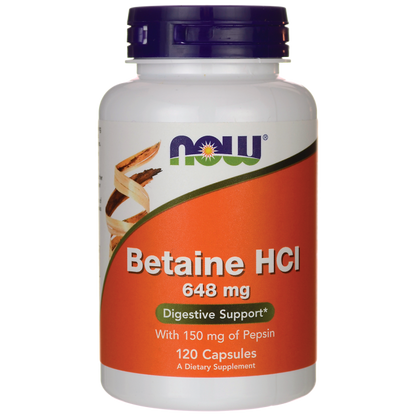 Betaine HCL, 648 mg, 120 Veggie Caps -Now Foods-USA