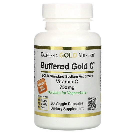 Vitamin C -GOLD 750mg- 60 caps-nekiseli oblik , California Gold Nutrition  USA