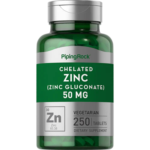 ZINC-CINK GLUCONATE 50mg 250 caps,veliko pakovanje Pipingrock USA
