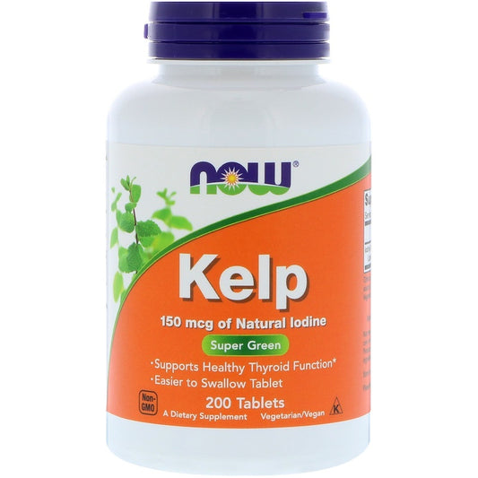 Kelp, 150 mcg, 200 tableta Za zdravlje tiroidne žlezde-prirodni jod,Now Foods