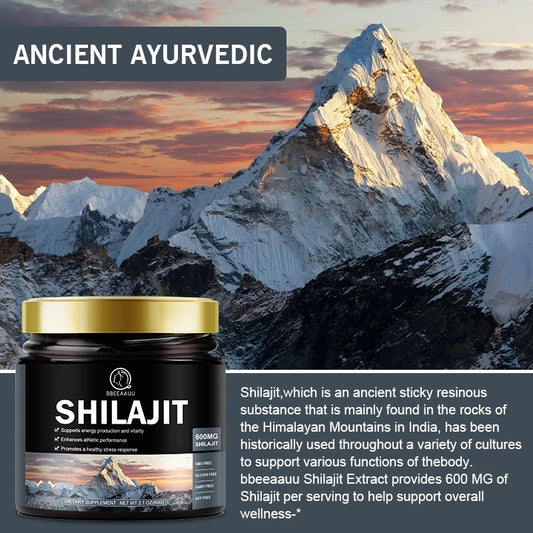 SHILAJIT gell-smola 60g za više od 100 dana,Rastvorljiv u vodi,kafi.mleku i napitcima,za poboljšanje izdržljivosti, promociju snažnog zdravlja i obnavljanje vašeg cjelokupnog zdravlja BEAU-Himalayas CN (Distributer za USA)
