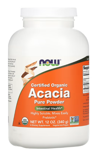 ACACIA prah;Organski prah ,čiste Akacije Senegal,340g Idealan Prebiotik za zdravlje vašeg crevnog trakta,rasta probiotičkih bakterija,kod Iritabilnih crijeva (IBS),kod dijabetisa 2,Holesterola,,zacelivanja rana na koži i mnogo još benefita NOW Foods,