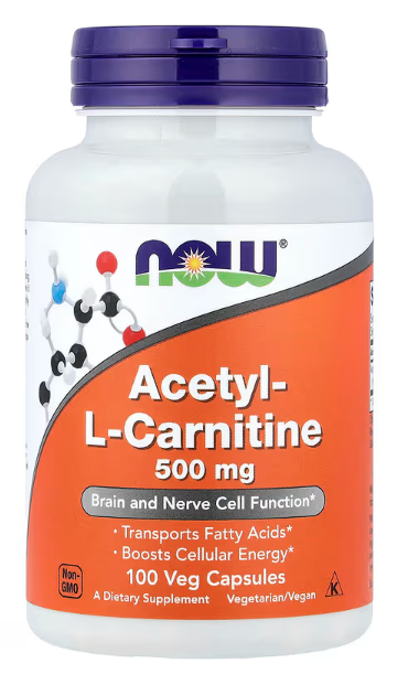 Acetil-L-karnitin(Acetyl L-Carnitine) 500mg/100 veg caps.-Now Foods,za osobe,za poboljšanje koncetracije i mentalne jasnoće