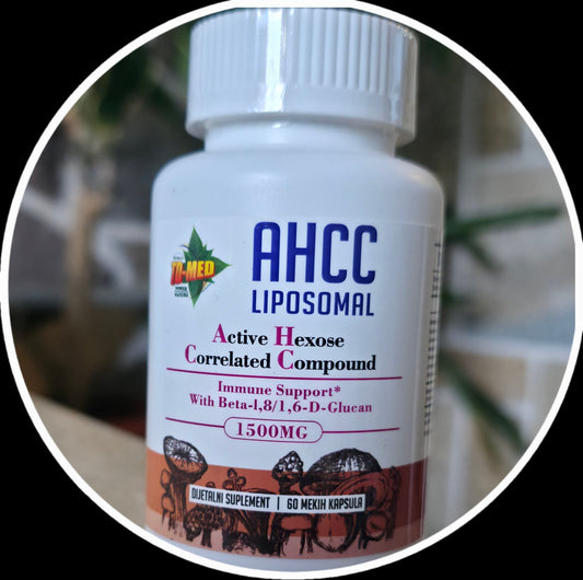 AHCC Liposomal 60 caps.1500mg-(2 caps doza) sa dodatkom Beta Glucana za pojačanje imuniteta;Jedinstveni oblik sa mnogo više benefita na našem tržištu prvi put,Naš brend sa Reklamnom Akciskom cijenom