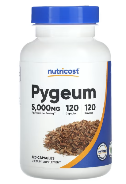 Pygeum(Afrička šljiva-kora) 500 mg(Extract 10:1=5000mg klasicnog praha), 120 kaps.Nutricost-USA;Podrška za prostatu i,bešiku i mokraćne kanale kod starijih