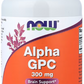 Alpha GPC 300mg-60 kaps.fiziološki prekursor acetil-holina, neurotransmitera koji je uključen u pamćenje i druge kognitivne funkcije;Može pomoći kod oporavka od moždanog udara,pomaže pamćenju,raspoloženju i još toga...Now Foods USA