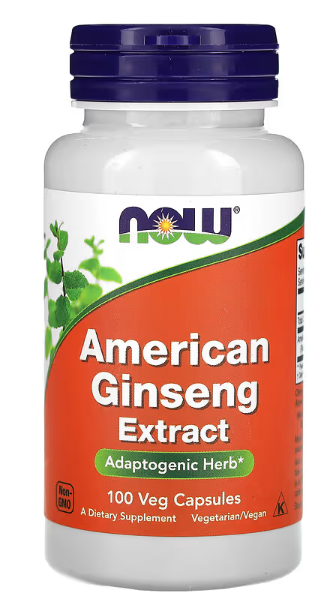 American Ginseng Extract, 100 Veg Capsules (500 mg per Capsule);NOW Foods-USA; za svakodnevnu energiju, fokus, imunitet i stabilan šećer