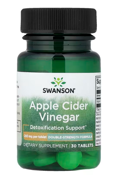 Jabukovo sirće(Apple Cider Vinegar), 200 mg, 30 tableta Swanson-USA; smanjenje kilaže;kod Insulinske rezistencije,dijabetisa,za detoks organizma  jer može podržati zdrav metabolizam glukoze.