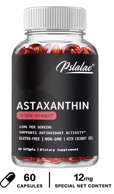 Astaxantin(*Astaksantin) 60 kapsula(u 2 kaps.12mg) - snažan antioksidans, Podržava oči i kožu(UV zrake), mišiće,Za Imunitet,kardio i srce,mozak,... .Omiljen i kod sportista i ljudi koji se izlažu suncu...