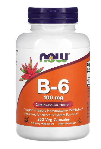 Vitamin B-6 50 mg, 250 kaps.(Veliko pakovanje) , Now Foods USA.za održavanje nervnog i kardiovaskularbog  sistema i još toga...