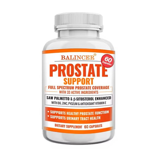 PROSTATE -podrška 60 caps. Balincer USA;Prostate Support Supplement formuliran je s vrhunskom mješavinom 33 prirodne biljke, vitamina, minerala i vitalnih nutrijenata za poboljšanje zdravlja prostate i smanjenja učestalosti noćnog mokrenja !