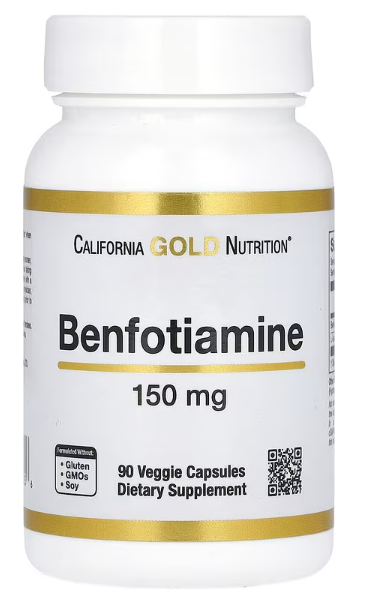 Benfotiamin s L-leucinom, 150 mg, 90 vegetarijanskih kapsula;California Gold Nutrition USA;pruža dvostruki efekat: podršku metabolizmu glukoze i ćelijskoj energiji, za bolji mišićni oporavak i snagu.